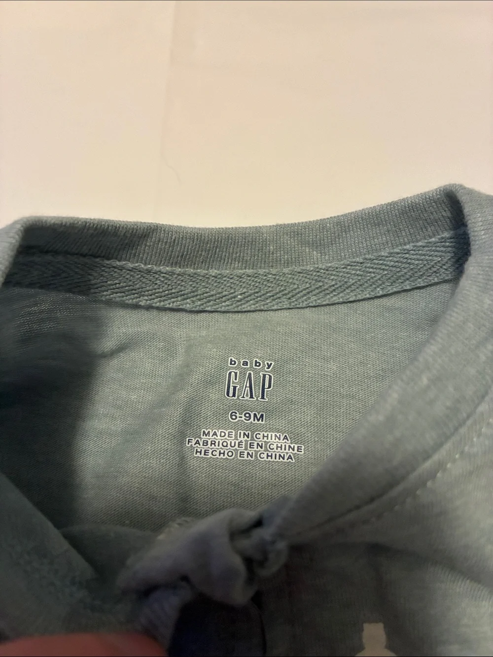 GAP Blue-Grey Footed One-Piece with White Bear Motif